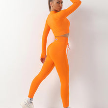 Load image into Gallery viewer, Ribbed Leggings | Tangerine