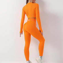 Load image into Gallery viewer, Ribbed Leggings | Tangerine