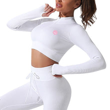 Load image into Gallery viewer, Long Sleeve Crop | White