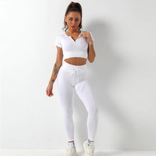 Load image into Gallery viewer, Ribbed Crop | White